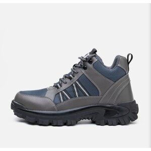 Indestructible Hightop Work Boots Size 12 Steel Toe NWB Vegan Leather Fable Grey